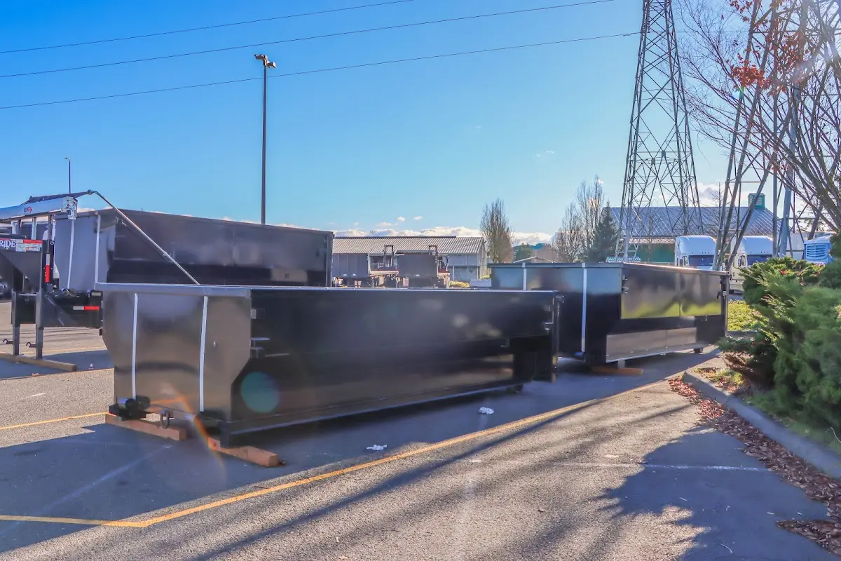 Roll-off dumpster ready for waste disposal at job site for Roll Off Dumpster Rental in Socastee